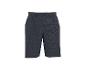 Dunkelblaue Herren-Shorts mit Muster und Knopfverschluss.