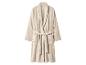 Beiger Bademantel mit Gürtel und Taschen, mit SANSTAP-Logo