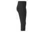 Schwarze Leggings mit hohem Bund und Tasche.