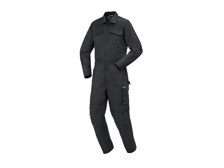 Schwarzer Parkside Overall mit Taschen und Kragen, auf weißem Hintergrund.