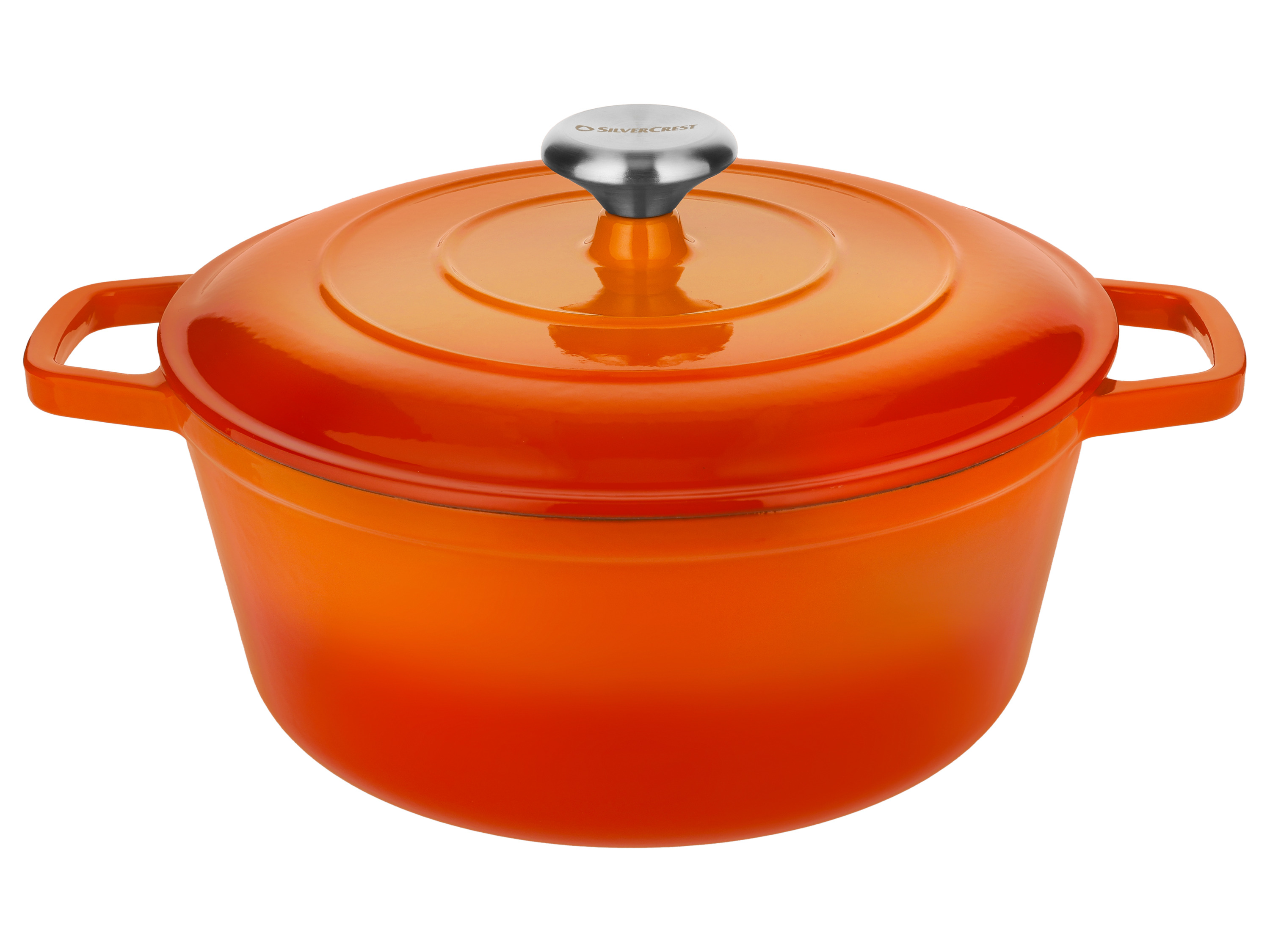 SILVERCREST® Premium-Gusseisentopf, Ø 27 cm (Orange)
