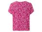 Rosa T-Shirt mit Blumenmuster, sommerlicher Stil.