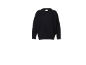 Schwarzer Kinder-Feinstrickpullover mit Rundhalsausschnitt