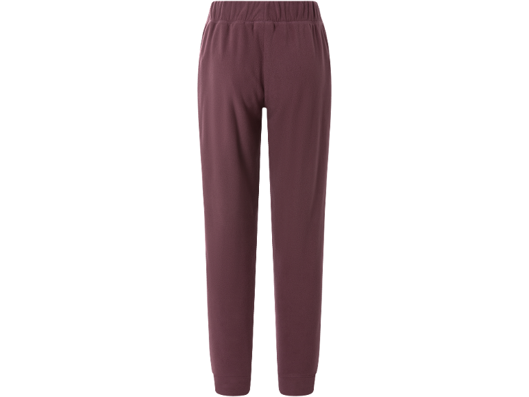 Pflaumenfarbene Fleece-Jogginghose mit elastischem Bund.