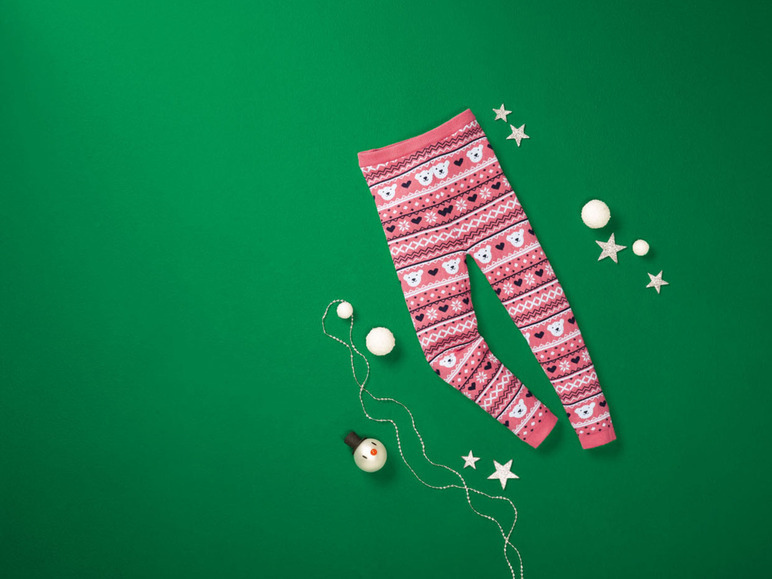 Gehe zu Vollbildansicht: lupilu® Kleinkinder Mädchen Strickleggings mit weihnachtlichem Muster - Bild 9