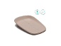 Beige Wickelauflage mit Messskala, geeignet ab der Geburt (0m+).