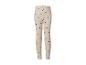 Beige Kinderleggings mit schwarzen Herzen