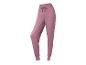 Rosa Damen-Jogginghose mit Kordelzug und gerippten Bündchen