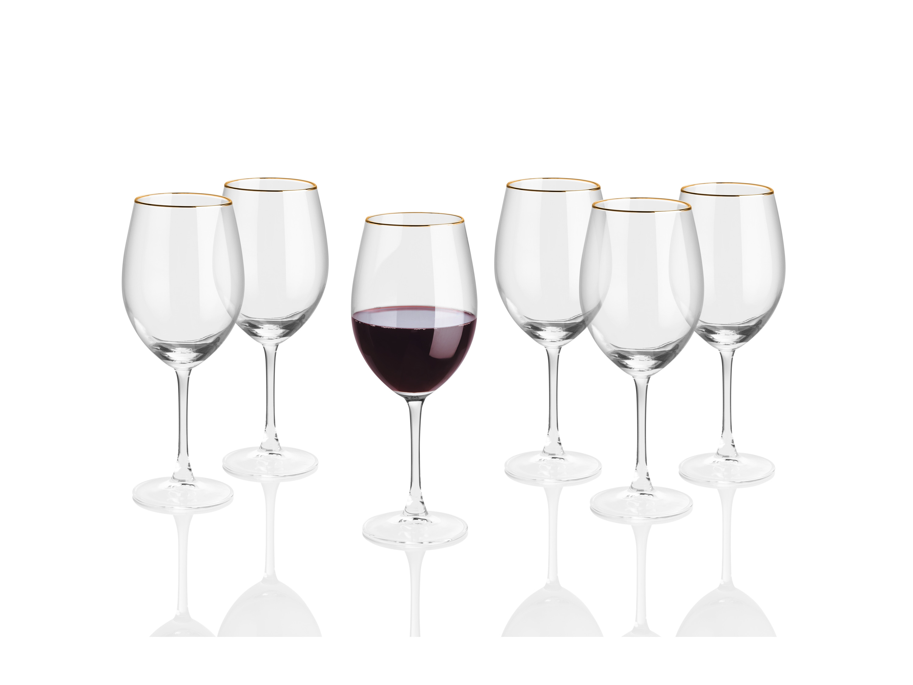 Thumbnail - LIVARNO home Glas Set mit Goldrand (Rotweinglas)