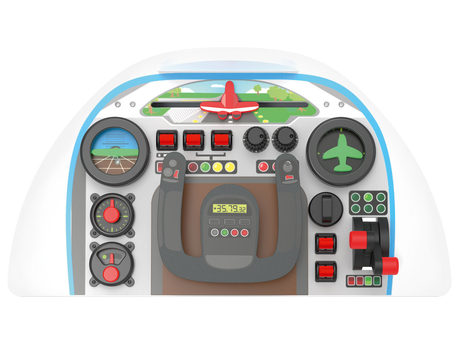 Echtholz Auto Cockpit Playtive / mit Flugzeug