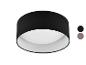 Schwarze Deckenleuchte mit weißem Interieur und Farboptionen