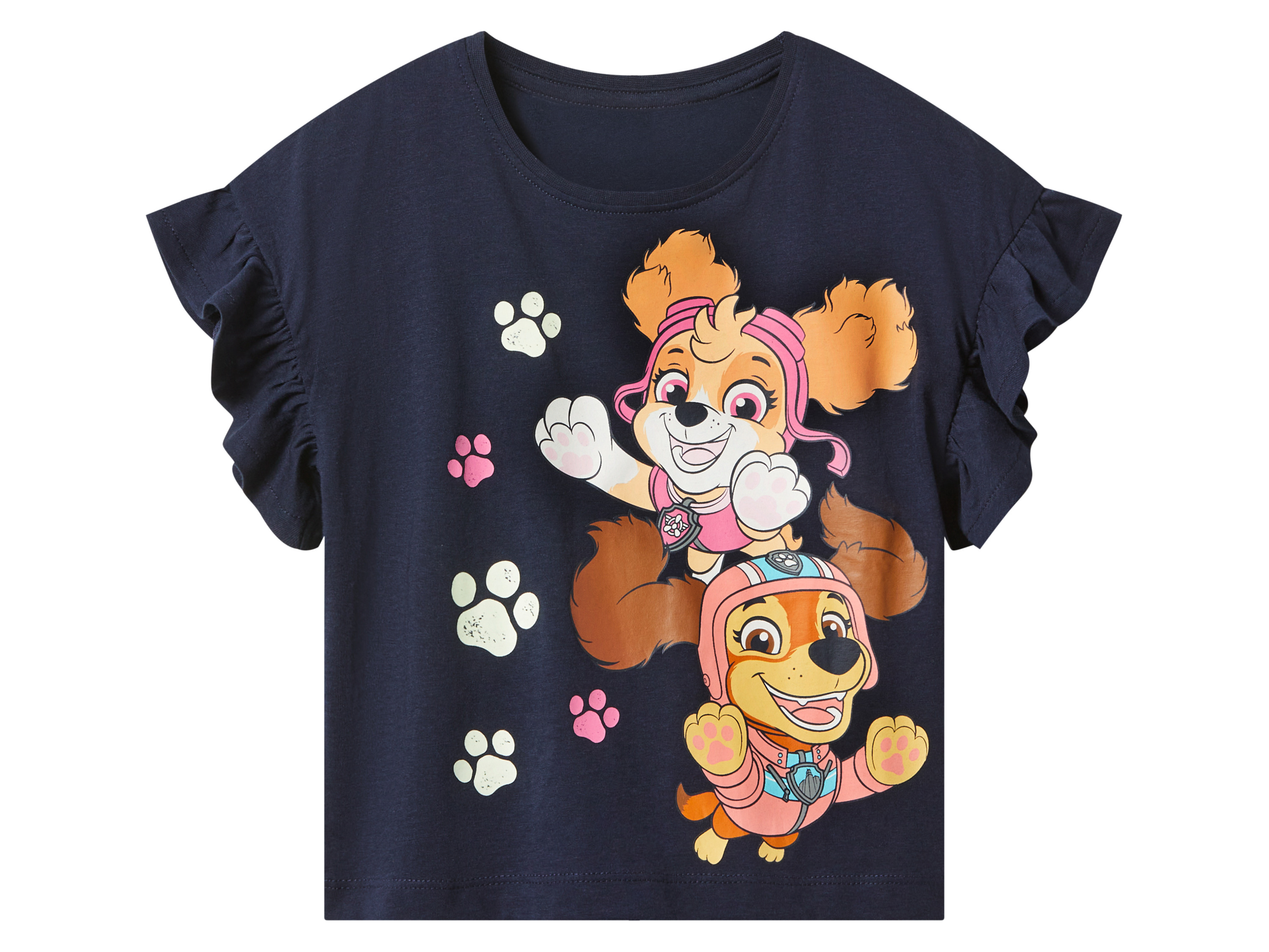 Thumbnail - Kleinkinder Pyjama (Paw Patrol/navy/pink, 110/116)