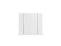 Weißer viertüriger Kleiderschrank im minimalistischen Design