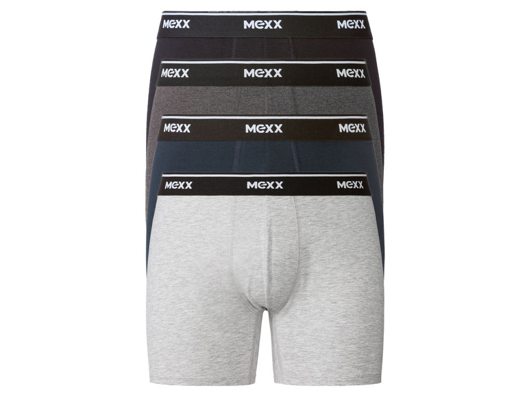 Gehe zu Vollbildansicht: MEXX Herren Boxer, 4 Stück, elastische Bündchen mit Markenschriftzug - Bild 4
