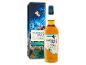 Talisker Skye Single Malt Scotch Whisky Flasche und Karton, mit einer Karte der Isle of Skye.