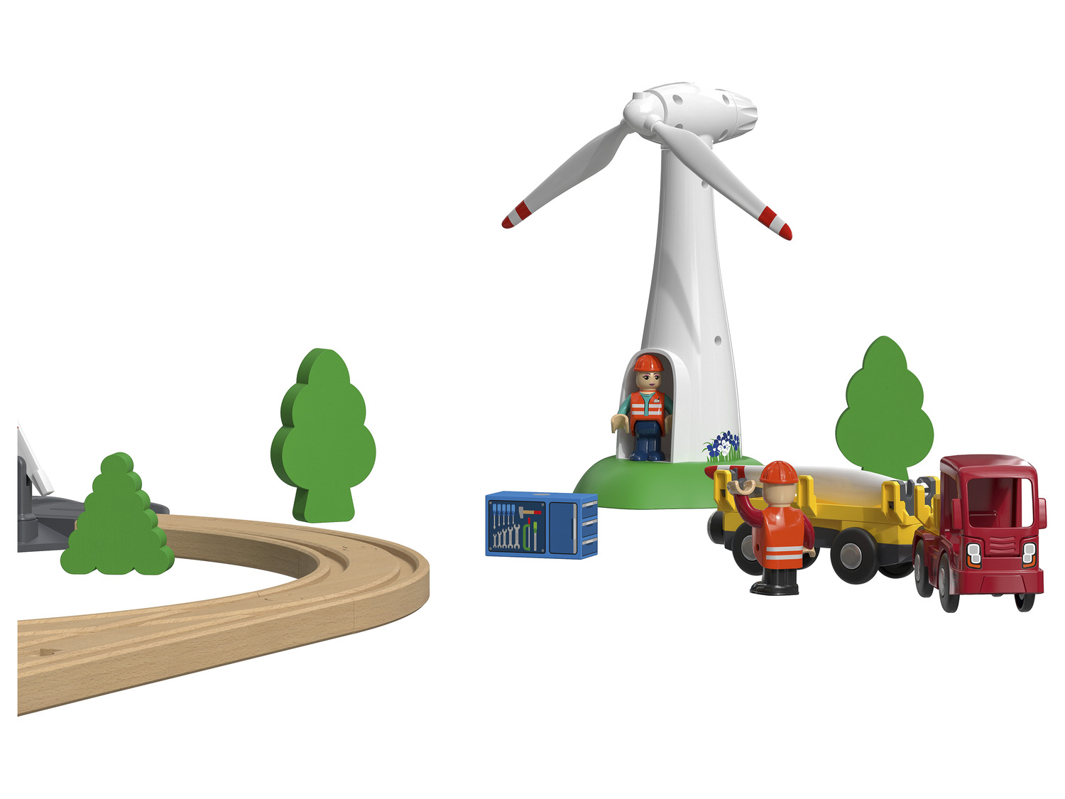 Playtive Eisenbahn-Set Baustelle / Erneuerbare Energie…