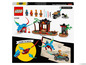 Lego Ninjago Set mit Drache, Motorrad und Minifiguren.