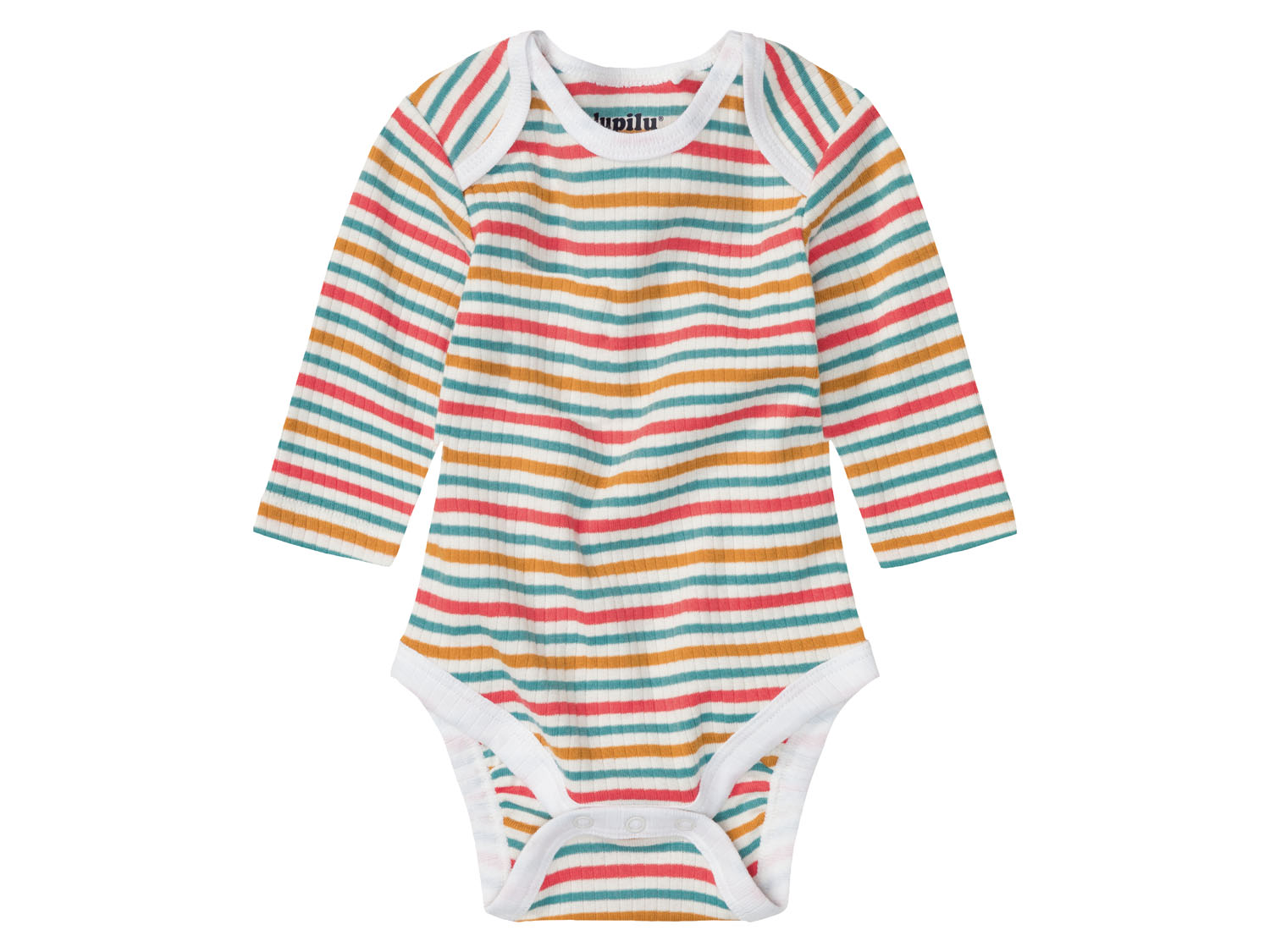 LUPILU® Baby Bodies (dunkelgrau/Streifen, 62/68) – Bild 2 von 4