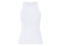Ein weißes, geripptes Tanktop.