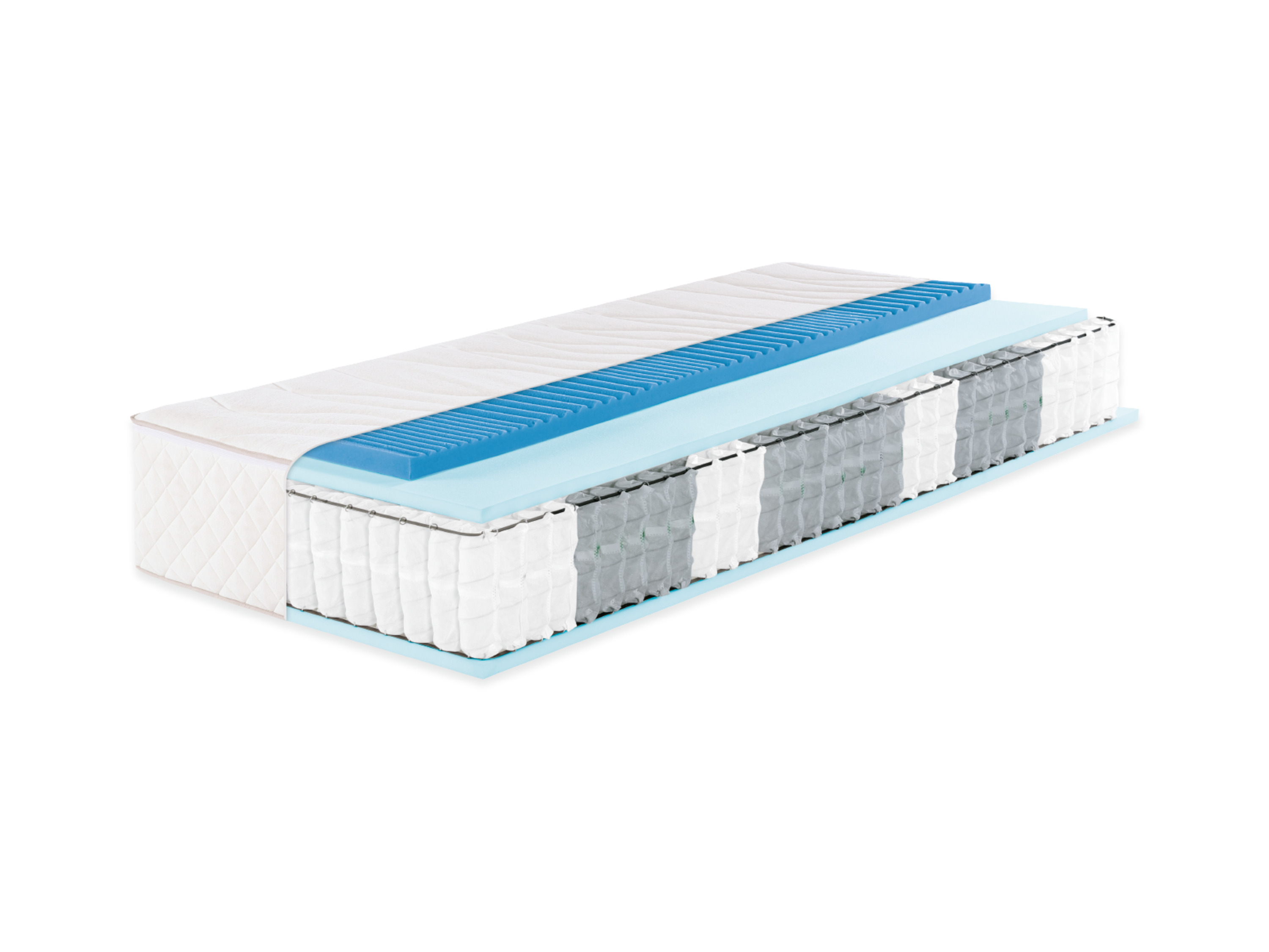 f.a.n. 7-Zonen Boxspring-Matratze mit integrierter Thermogel-Auflage (H4, 140 x 200 cm) | 04000863658871