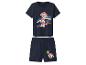 Dunkelblauer Kinder-Pyjama mit T-Shirt und Shorts, mit Welpen-Aufdruck
