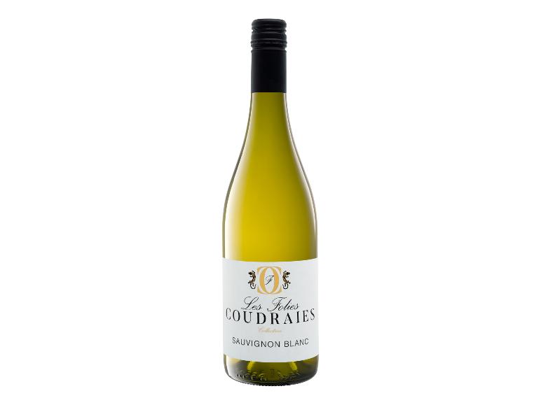 Flasche Les Folies Coudraies Sauvignon Blanc Weißwein.