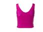 Fuchsiafarbenes ärmelloses Sporttop für Damen, Rückansicht