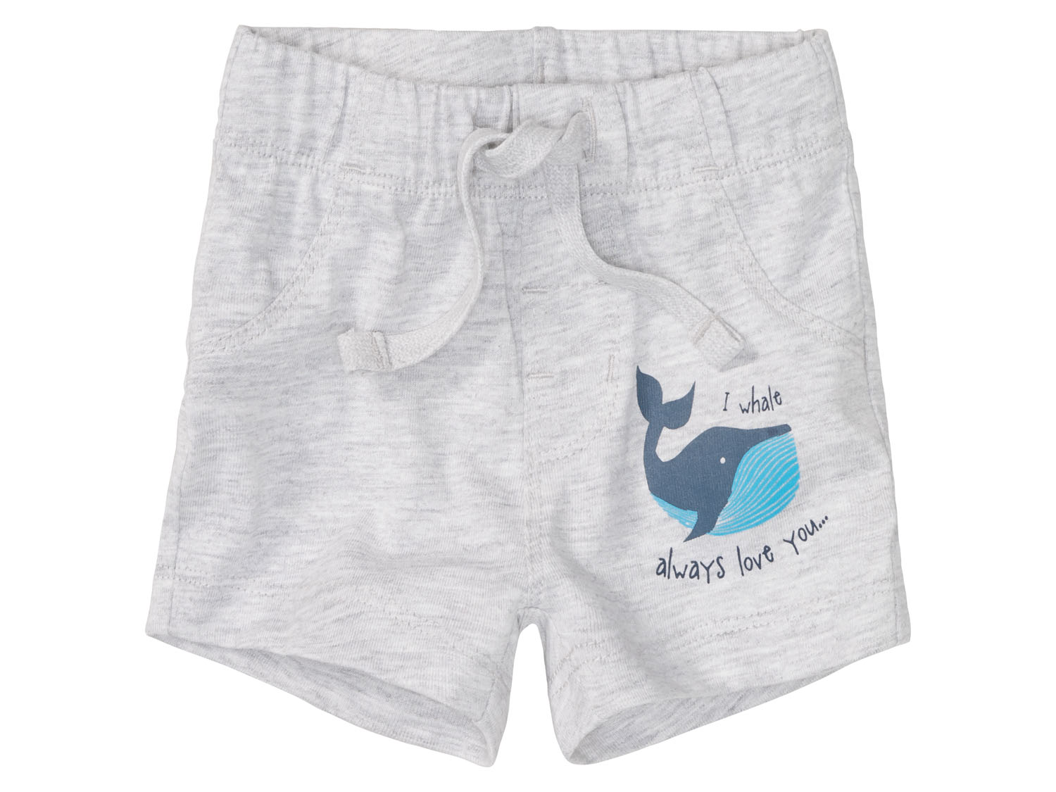 LUPILU® Baby Shorts (grau/navy, 62/68) – Bild 2 von 4