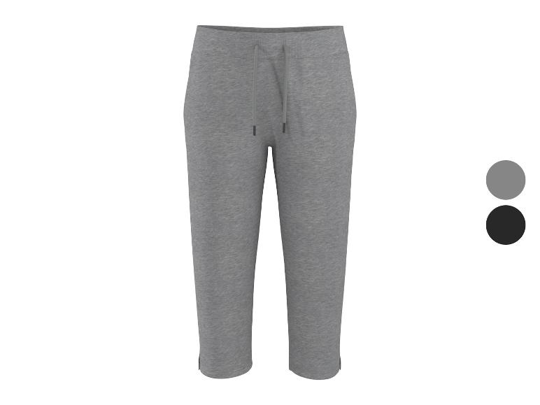 Graue Capri-Jogginghose mit Kordelzug, erhältlich in Grau und Schwarz.