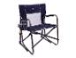 Ein blauer GCI Outdoor Rocker XL Campingstuhl mit Armlehnen.