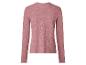 Damen-Pullover in Rosa mit langen Ärmeln und Lochstrickmuster