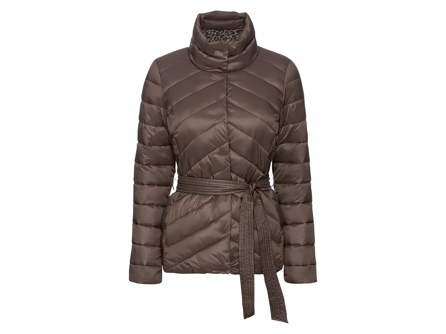 esmara® Damen Jacke mit Gürtel Lightweight (Beige, M(40/42)) | 04055334947336