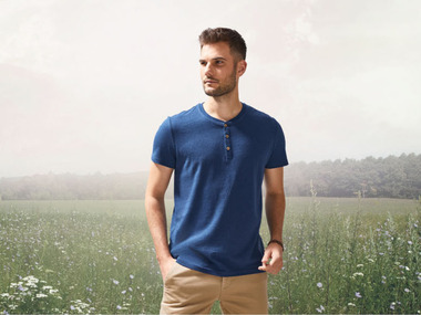 LIVERGY® Herren T-Shirt, körpernah geschnitten, mit Bio-Baumwolle