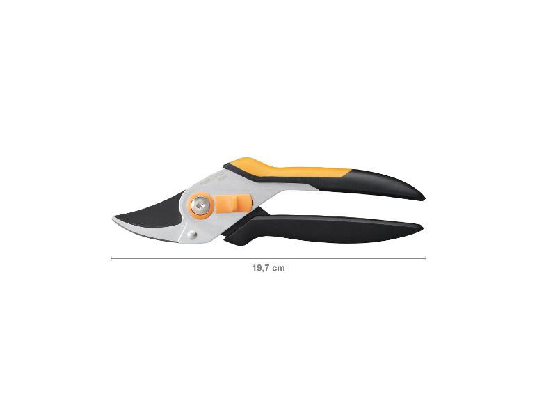 Gartenschere, 19,7 cm lang, mit schwarz-orangen Griffen