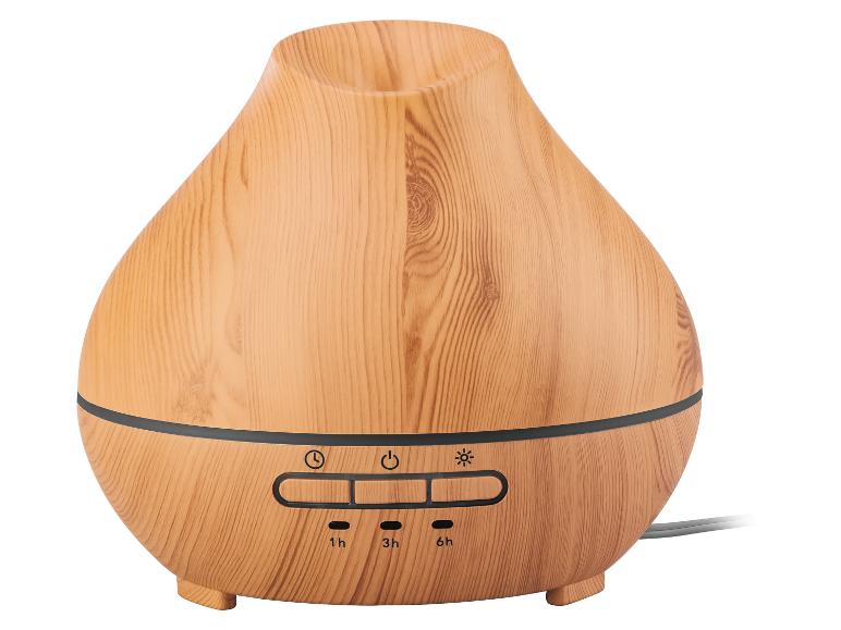 Heller Holz-Look-Diffusor für ätherische Öle mit Bedientasten