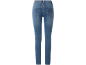 Rückansicht einer blauen Damen-Skinny-Jeans mit Taschen.