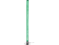 Grüne LED-Blasenröhrenlampe mit Chromfuß
