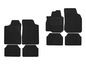 Schwarze Auto Fußmatten für die vorderen und hinteren Sitze.