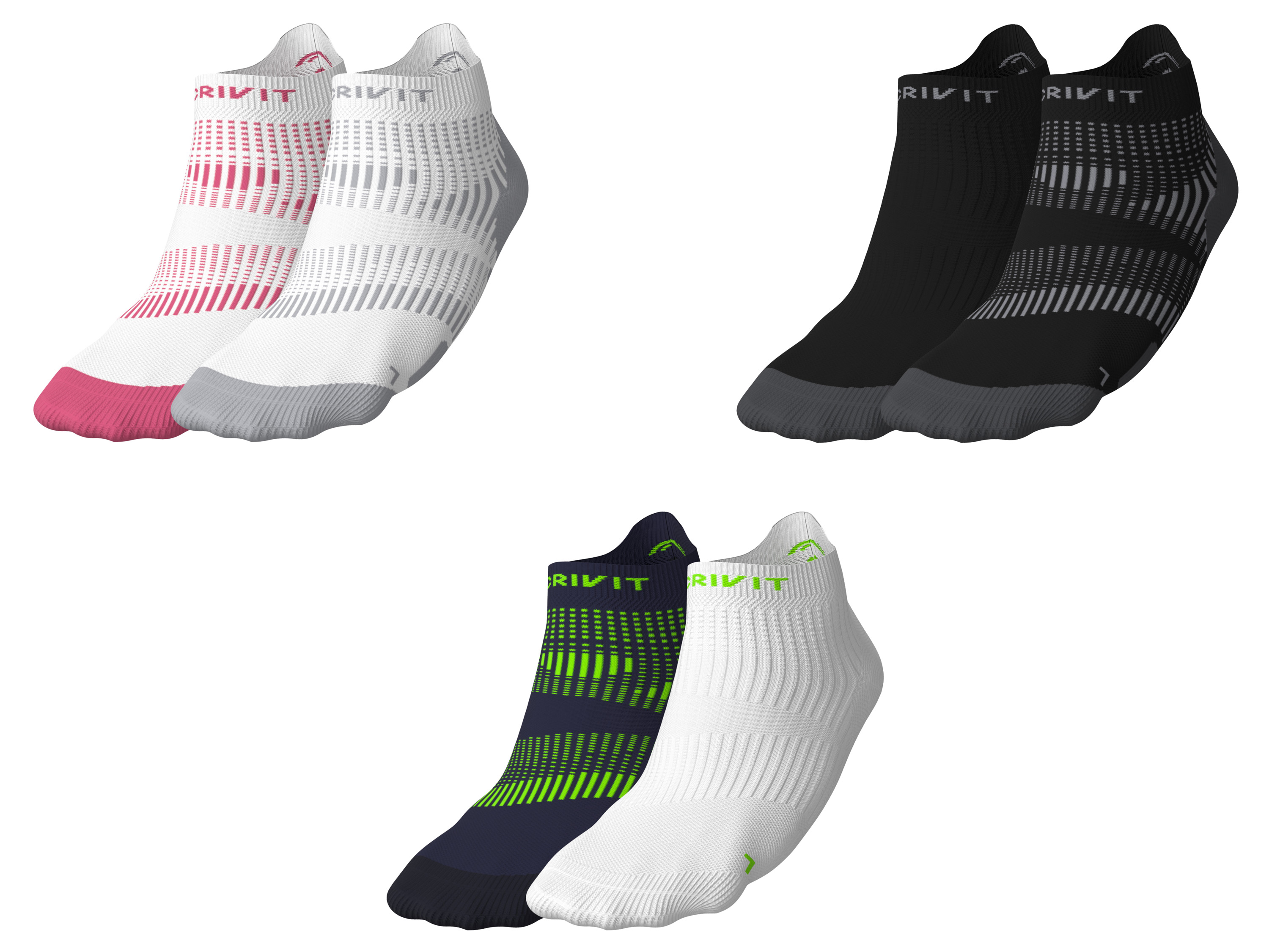 CRIVIT Damen/Herren Laufsocken, 2 Paar - 1