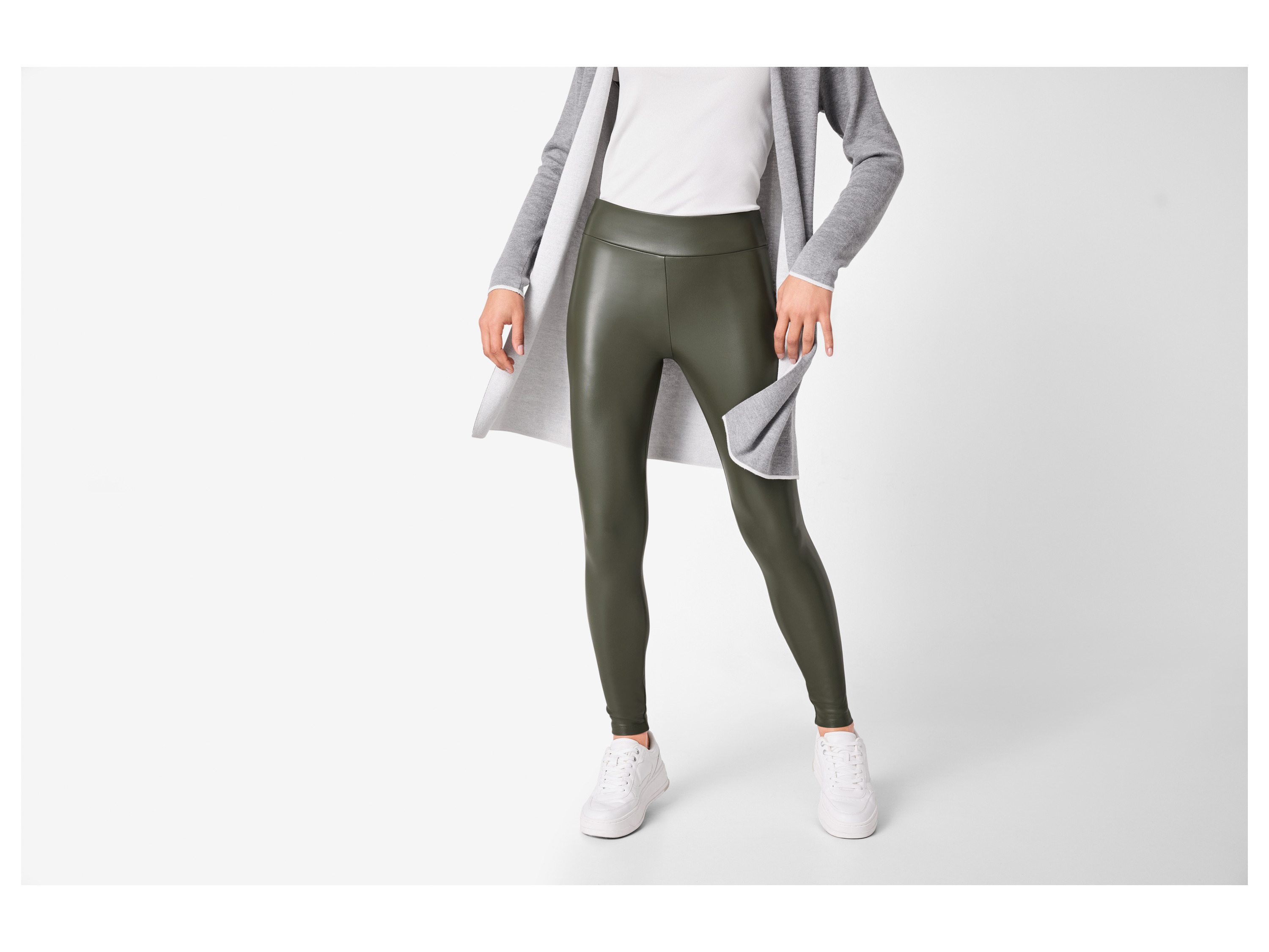 ESMARA® Damen Leggings (Dunkelgrün, 34) – Bild 2 von 3
