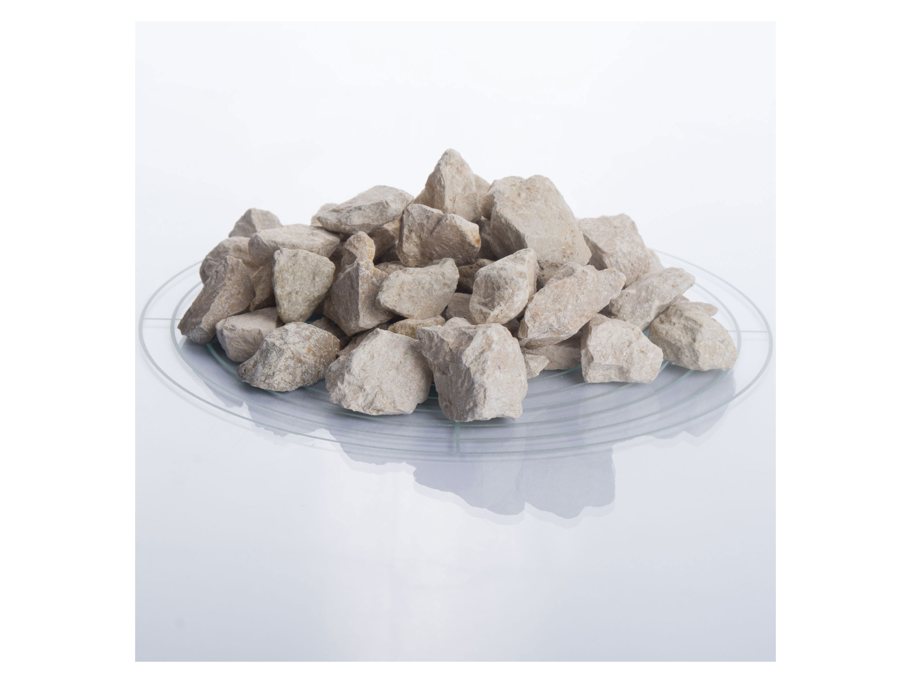 SCHICKER MINERAL Kalk Ziersplitt (16-32 mm, 25 kg, Beige) – Bild 2 von 3
