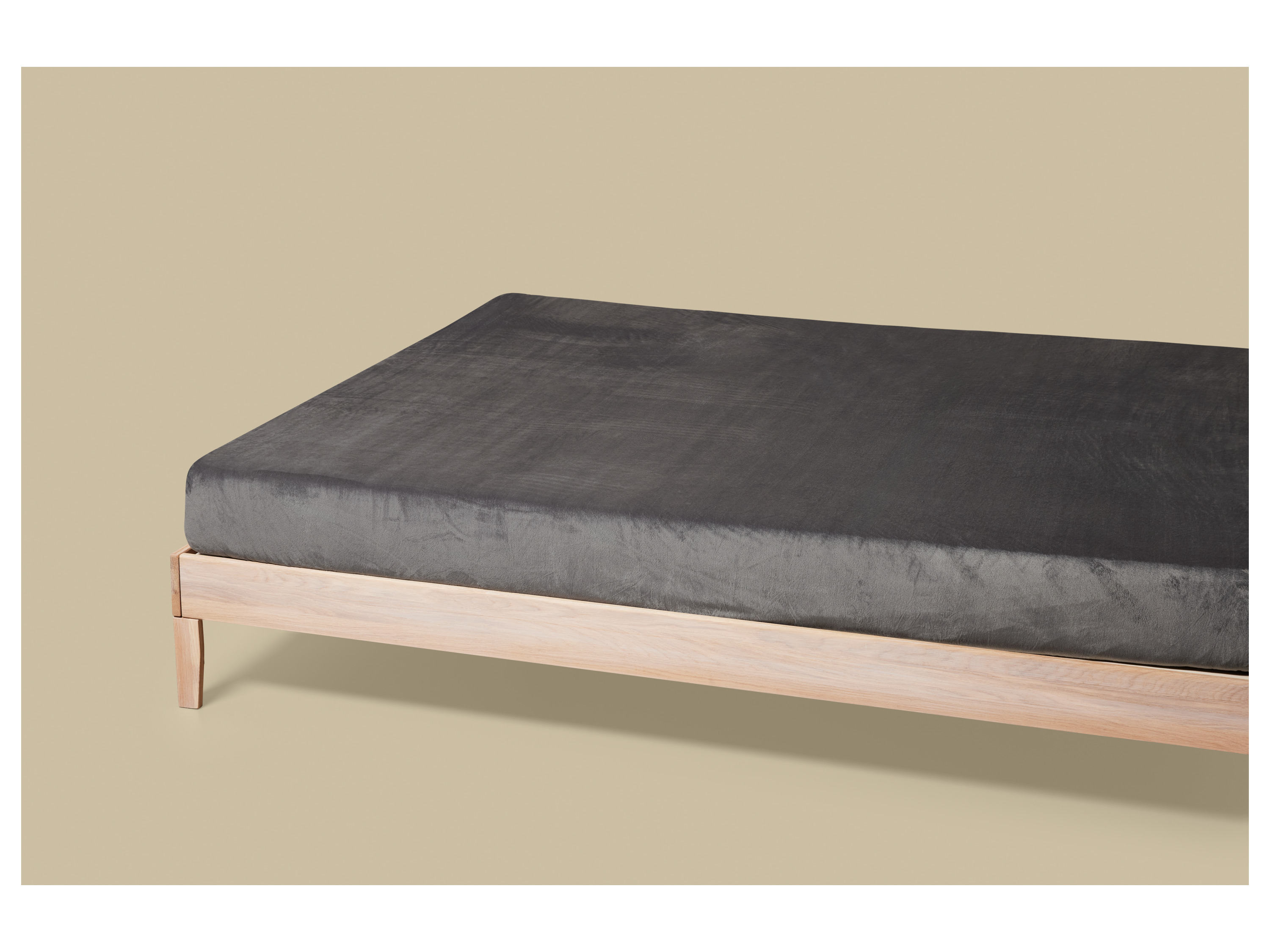 Thumbnail - LIVARNO® Plüsch-Spannbettlaken (Grau)