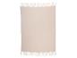 Beige Decke mit Fransen