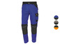 Blaue Arbeitshose mit Knieschutz.