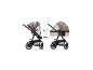 2-in-1 Kinderwagen mit Moskitonetz, als Buggy und Babywanne.