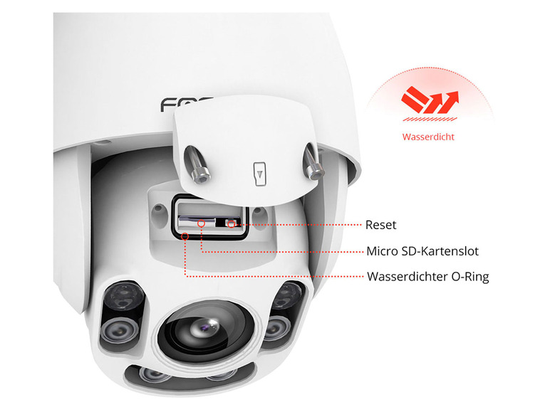 Gehe zu Vollbildansicht: Foscam FI9928P 2MP FULL HD WLAN PTZ Dome Überwachungskamera mit 4-fach optischem Zoom - Bild 2