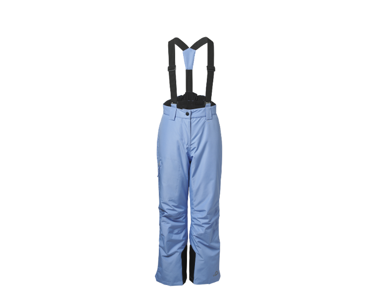 Blaue Skihose mit Hosenträgern