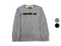 Graues Sweatshirt mit schwarzem Schriftzug