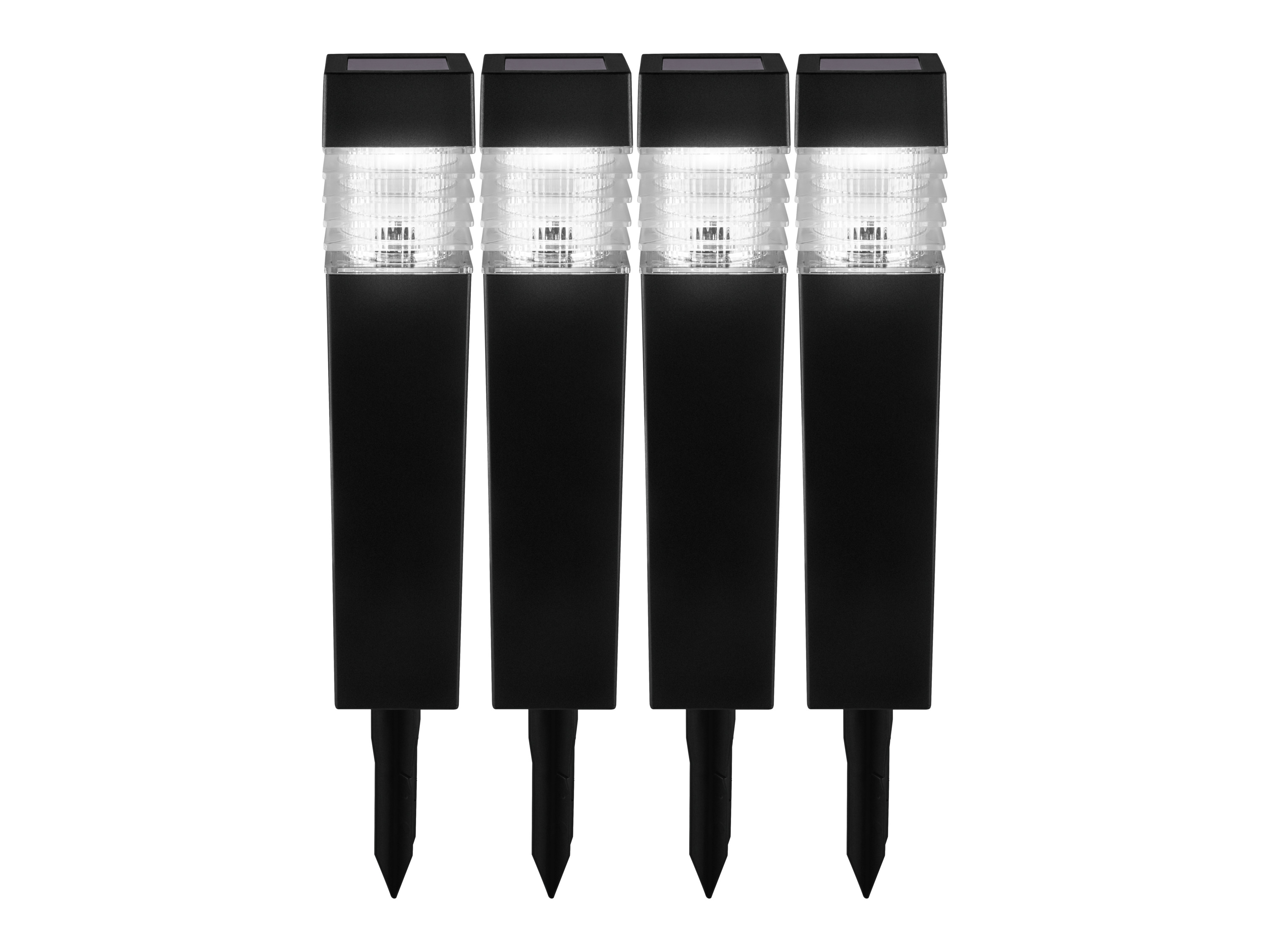 Thumbnail - LIVARNO® Bodengartenleuchte LED Solar Kunststoff, 4 Stück (Rechteck)