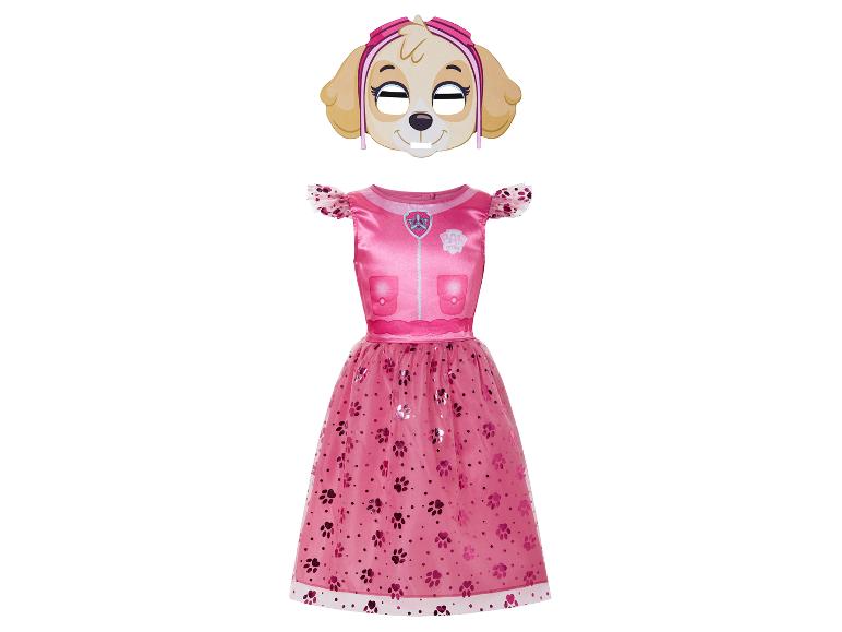 Ein rosa Paw Patrol Kleid mit einer passenden Maske.